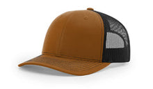 Load image into Gallery viewer, Adult Richardson Trucker Hat Snapback with Leather Patch