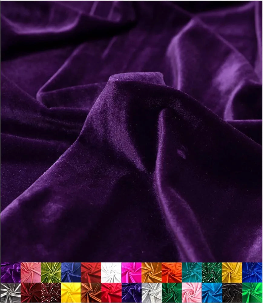 Purple Velvet Hand Sewn Wattle Twirl Dress