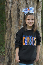 Load image into Gallery viewer, School/Team Name Applique Youth Sweatshirt
