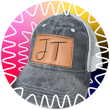 Load image into Gallery viewer, Dad, Papa, Pawpaw, Grandpa Hat with Leather Patch
