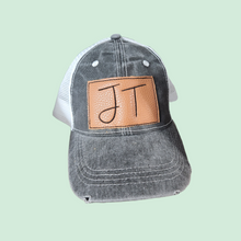 Load image into Gallery viewer, Dad, Papa, Pawpaw, Grandpa Hat with Leather Patch
