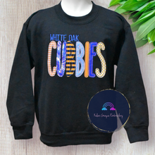 Load image into Gallery viewer, School/Team Name Applique Youth Sweatshirt
