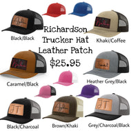 Adult Richardson Trucker Hat Snapback with Leather Patch