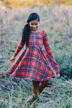 Load image into Gallery viewer, Hot Pink Velvet Hand Sewn Wattle Twirl Dress
