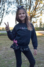 Load image into Gallery viewer, Appliqued Side Bow Youth Sweatshirt
