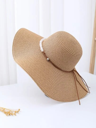 Adult Embroidered Straw Hat