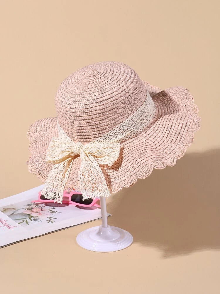 Toddler Embroidered Straw Hat