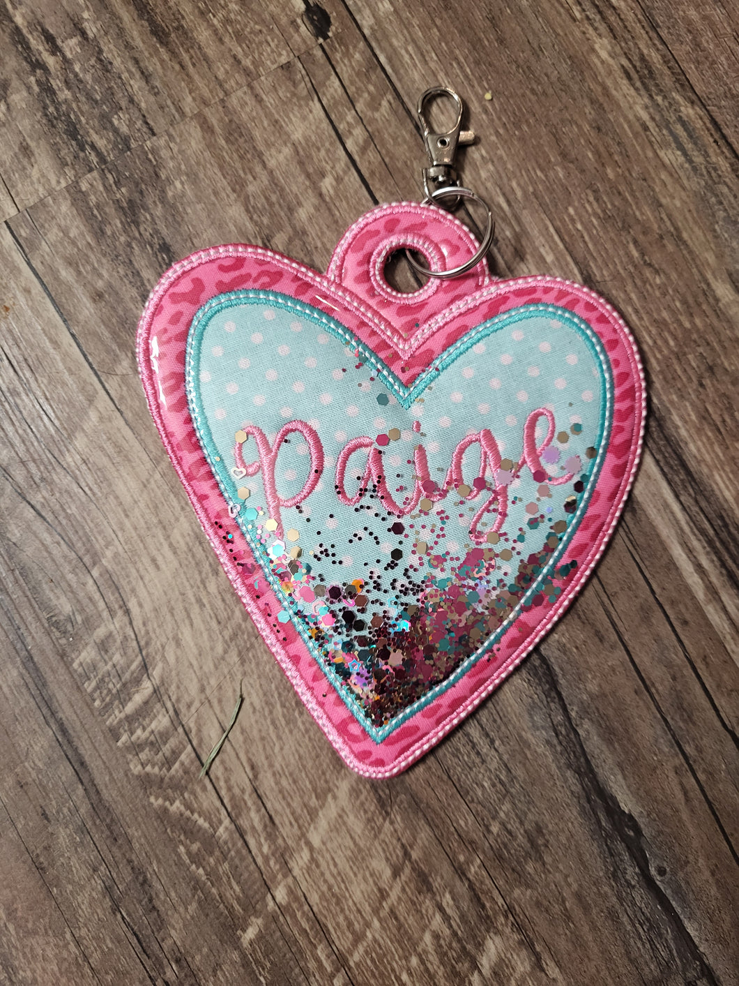 Heart tag with name or monogram