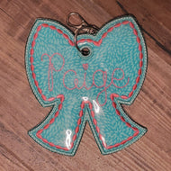 Bow tag with name or monogram