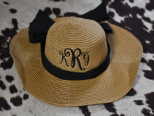 Load image into Gallery viewer, Girls Embroidered Straw Hat 21.3&quot;
