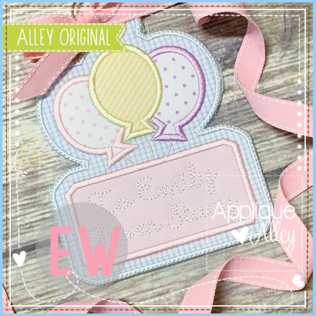 Birthday Balloon Bag Tag