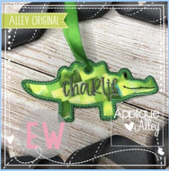 Alligator tag with name or monogram